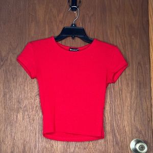 MEDUIM Red Short-Sleeve Top